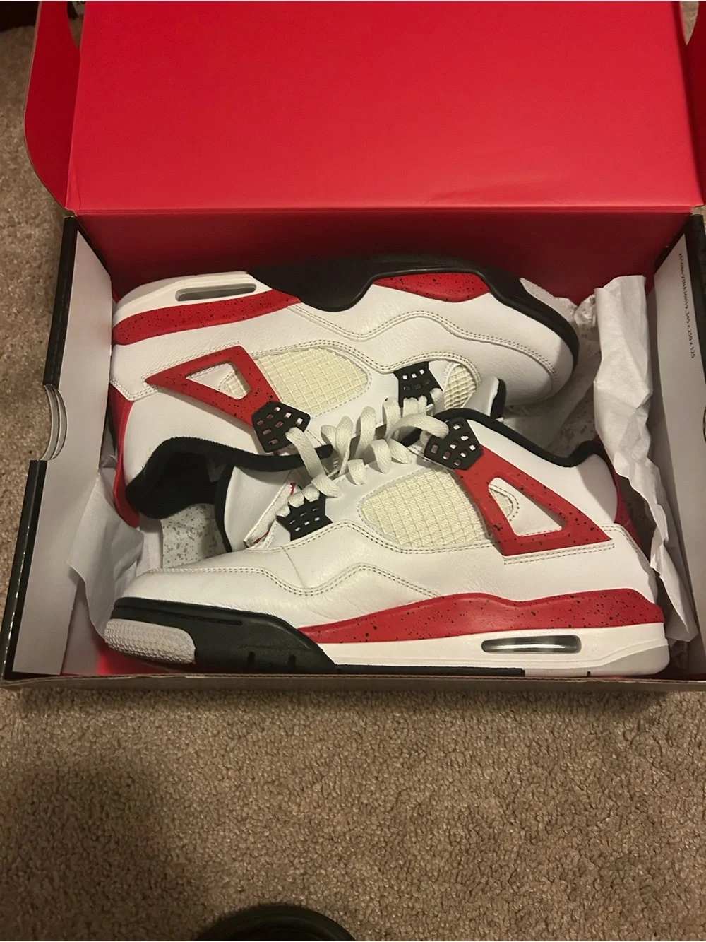 Jordan White Red Retro Basketball Sneakers